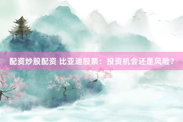 配资炒股配资 比亚迪股票：投资机会还是风险？
