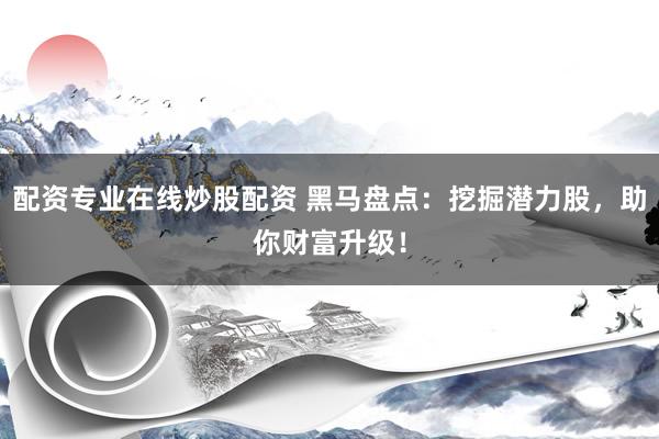 配资专业在线炒股配资 黑马盘点：挖掘潜力股，助你财富升级！
