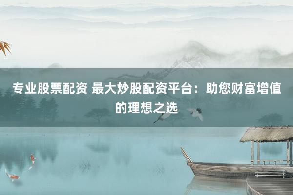 专业股票配资 最大炒股配资平台：助您财富增值的理想之选