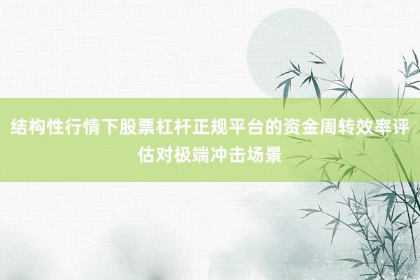 结构性行情下股票杠杆正规平台的资金周转效率评估对极端冲击场景