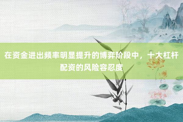 在资金进出频率明显提升的博弈阶段中,十大杠杆配资的风险容忍度