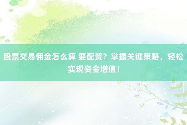 股票交易佣金怎么算 要配资?掌握关键策略,轻松实现资金增值!