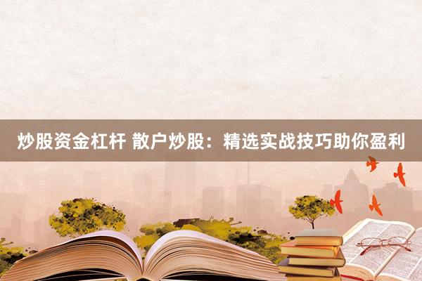 炒股资金杠杆 散户炒股：精选实战技巧助你盈利